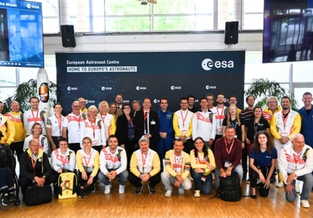 Team Belgium bezoekt Europees Astronautencentrum